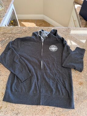 Julian Charrette Dark Gray Zip-Up Hoodie Jacket